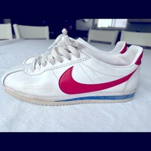 Nike Cortez size 8 red white & blue